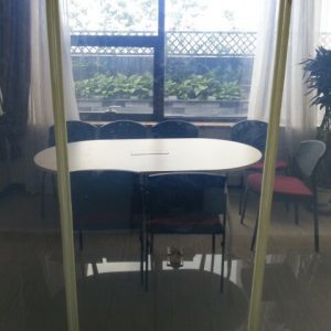 switchable glass partition for receiption room