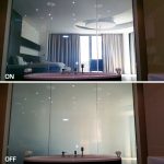 Privacy smart film for hotel bathroom