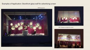 switchable privacy glass works as rear projection screen
