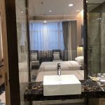 smart glass for hotel bathroom on with high transparent