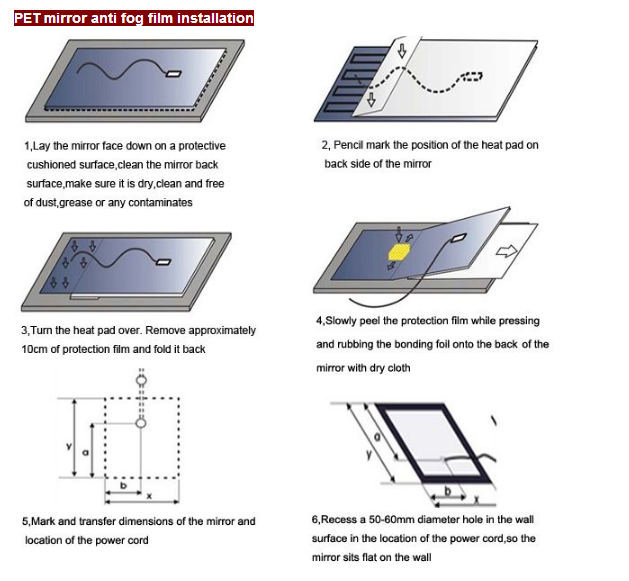 Anti Fog Film/mirror defogger PDLC Film, Smart Film,Smart Glass