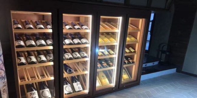 electrically heated glass for wine cabinet