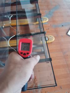 electrical heated glass testing