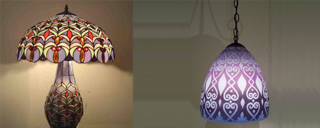 Stained glass for lamp
